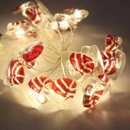 Verlichte Kerst slinger met Kerstman en Sneeuwpop LED lichtsnoer voor feestelijke decoratie
