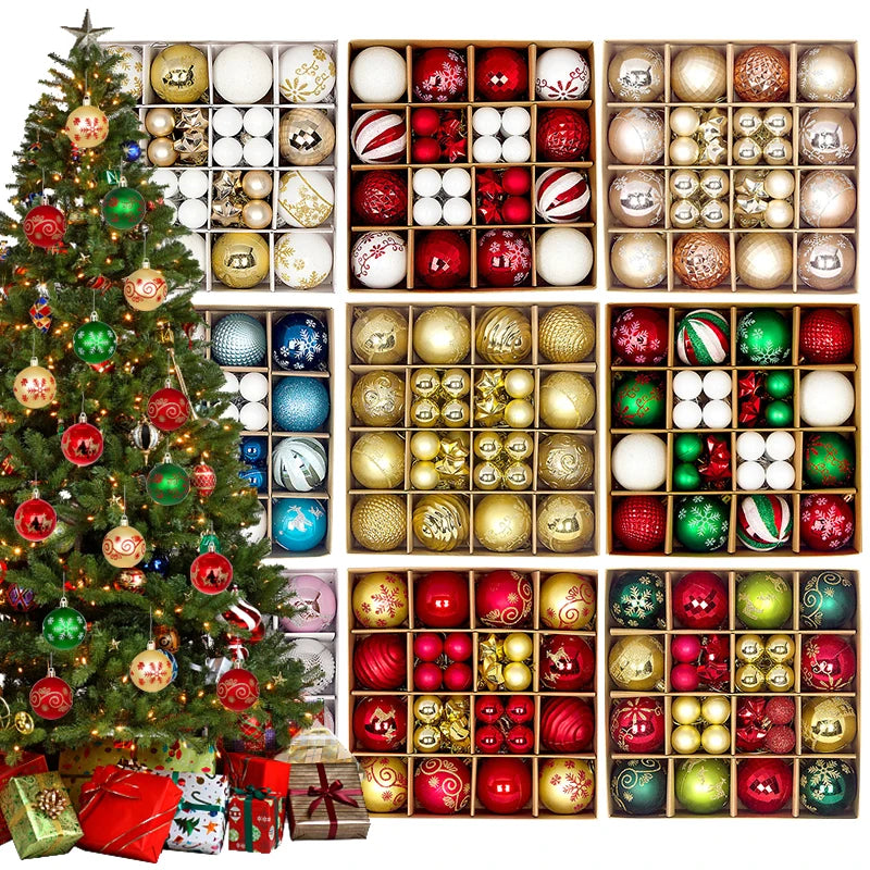 Luxe Kerstballen set met Sneeuwvlokken en Feestelijke Decoratie
