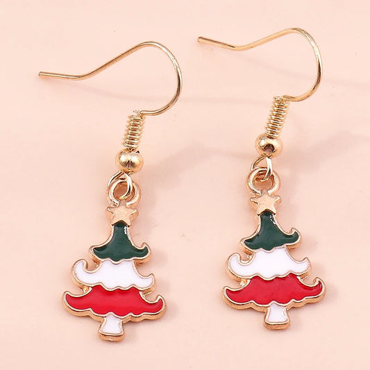 Kerst Oorbellen – Feestelijke oorbellen met Kerst design voor Dames - 026