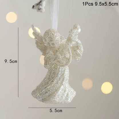 Kerstboom ornament sneeuwvlok engel hert hangdecoratie voor feestdagen