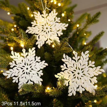 Kerstboom ornament sneeuwvlok engel hert hangdecoratie voor feestdagen