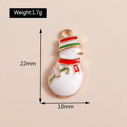 Kersthanger voor ketting of armband sneeuwpop emaille bedels 20 stuks