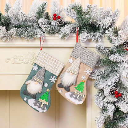 Kerstsok met Grote Capaciteit en Kerstman Pop – Sfeervolle Decoratie