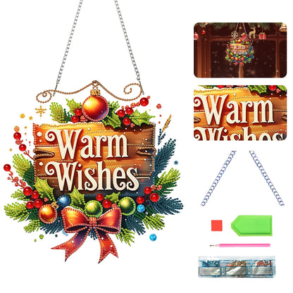 Diamond Painting Kerstkrans Wand- en Deurdecoratie Pakket