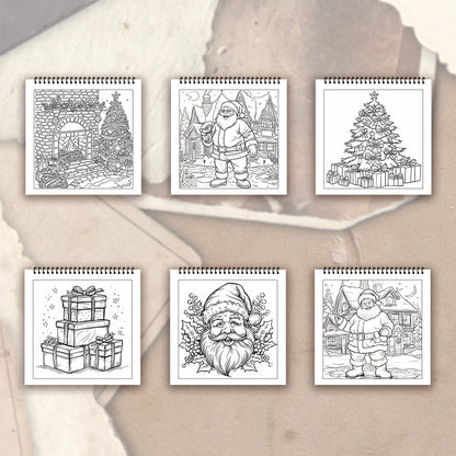 Kleurboek voor volwassenen – Vintage kerstdesigns, 30 vellen