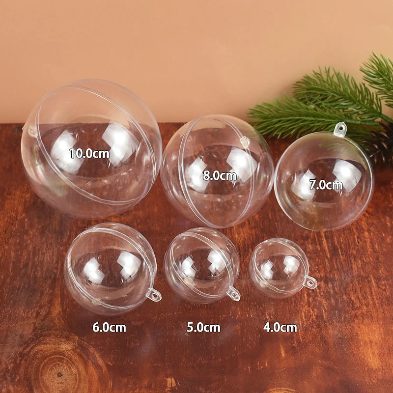 Kerstballen set transparante vulbare ballen voor boom en decoratie