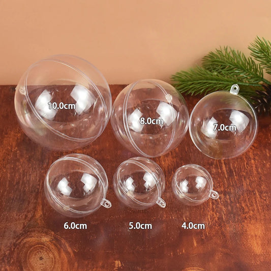 Kerstballen set transparante vulbare ballen voor boom en decoratie
