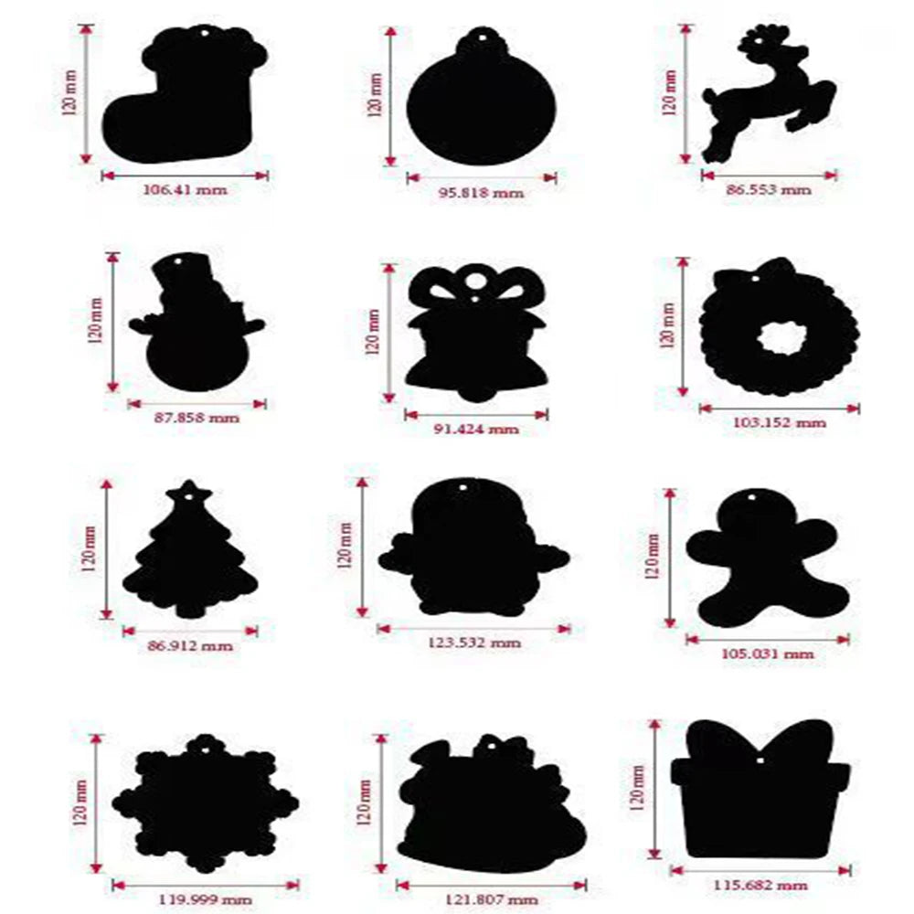Krastekeningen Kerstset – 12 Magische Regenboog Ornamenten