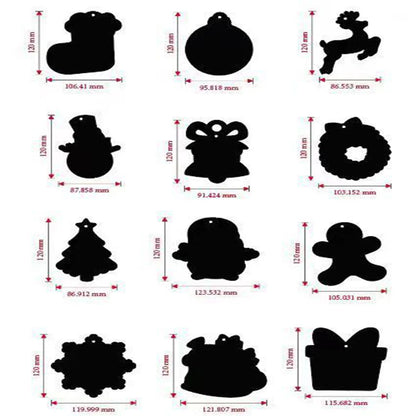 Krastekeningen Kerstset – 12 Magische Regenboog Ornamenten