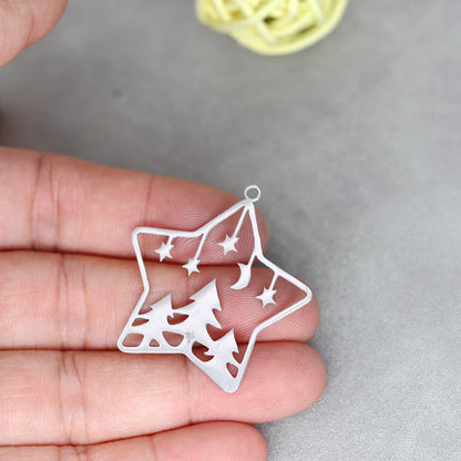 Kerst hangers sneeuwvlok rendier, bel, Kerstboom, Kerstman en meer – vele varianten - 3 stuks