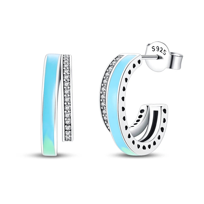 Kerst oorbellen 925 zilver sneeuwvlok met fonkelende zirkonia