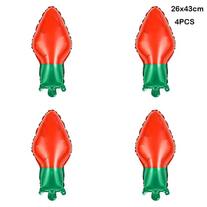 Opblaasbaar Kerst ornament snoepstok en ster decoratie in rood en groen