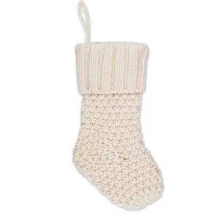 Kerst sok rood witte gebreide kerstsok voor haard of kerstboom