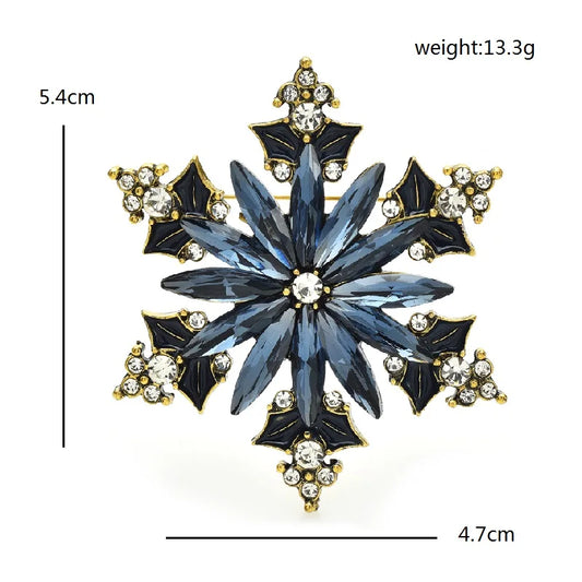 Broche Kerst | Stralende Sneeuwvlok Speld voor Feestdagen en Winterstijl