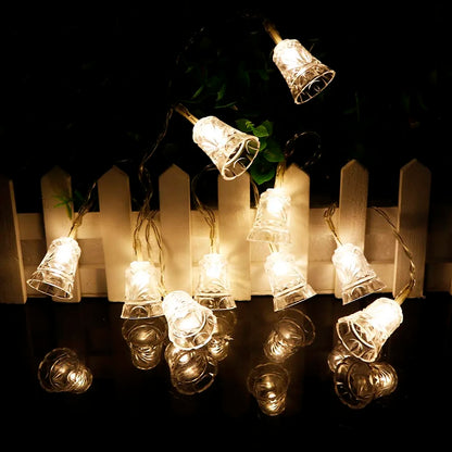 Verlicht Kerst snoer met LED belletjes – 1,5m / 3m / 6m – Warm wit licht