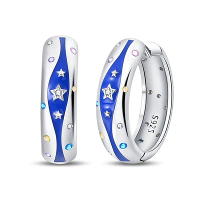 Kerst oorbellen 925 zilver sneeuwvlok met fonkelende zirkonia