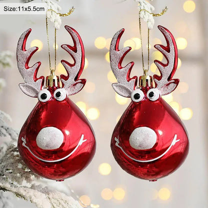Kerstboom ornamenten set van 2 kerstballen voor feestelijke decoratie