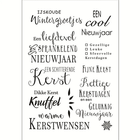 Stempels Transparant met Nederlandse Woorden – Scrapbooking & Kaarten - Kerst