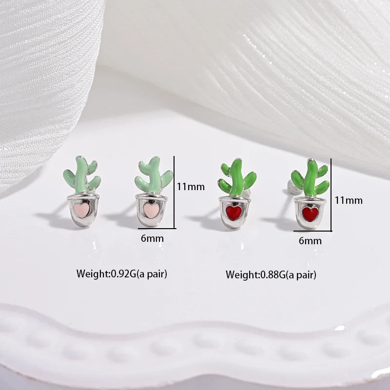 Zilveren Kerst oorbellen kerstboom kers aardbei studs feestelijke accessoires