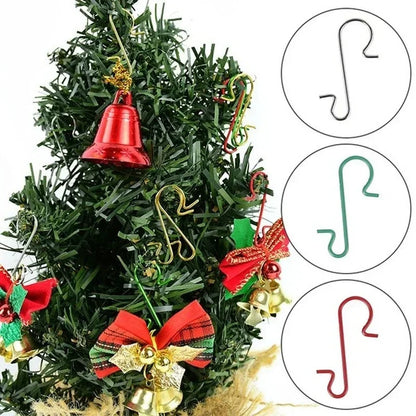 Kerstbal haakjes S-vormig metaal – 100 stuks voor boomdecoratie