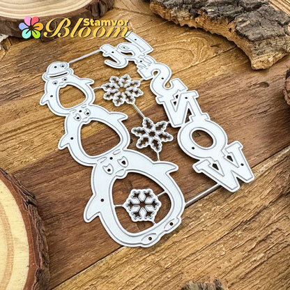 Snijmal Winterse Pinguïns Sneeuwvlokken Let it Snow