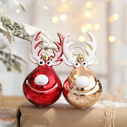 Kerstboom ornamenten set van 2 kerstballen voor feestelijke decoratie