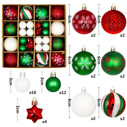 Luxe Kerstballen set met Sneeuwvlokken en Feestelijke Decoratie