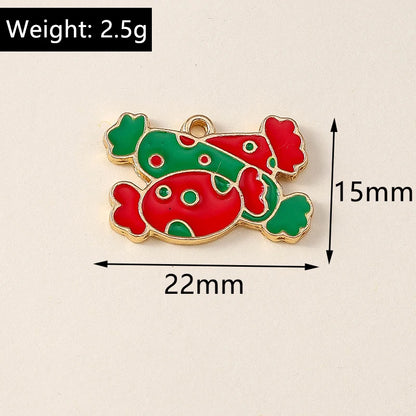 Kersthanger voor ketting of armband – set van 20 vrolijke kerstbedels