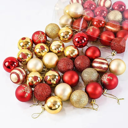 Kerstballen set 50 stuks 4cm kerstboom decoratie in luxe kleuren