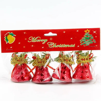 Kerstbellen set – 4 stuks glanzende decoratiebellen voor kerstboom