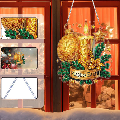 Diamond Painting Kerstkrans Wand- en Deurdecoratie Pakket