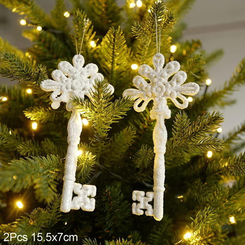 Kerstboom ornament sneeuwvlok engel hert hangdecoratie voor feestdagen