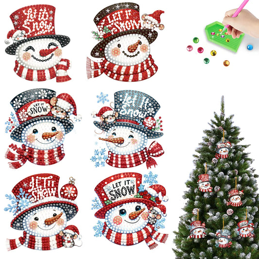 Diamond Painting Kersthanger set acryl kerstdecoratie met strass steentjes - BD039