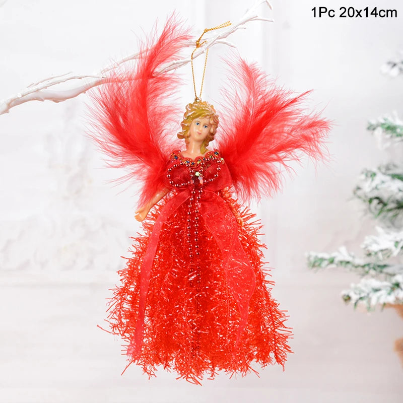 Kerstboom ornament sneeuwvlok engel hert hangdecoratie voor feestdagen
