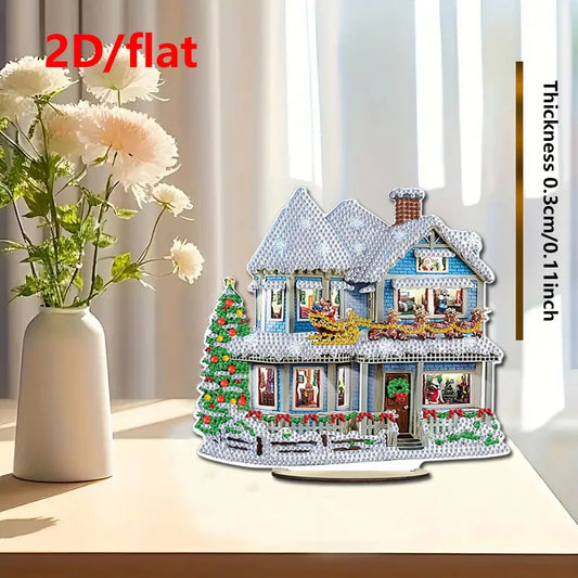 Diamond Painting Tafel ornament kerst set met unieke acryl steentjes - GH024