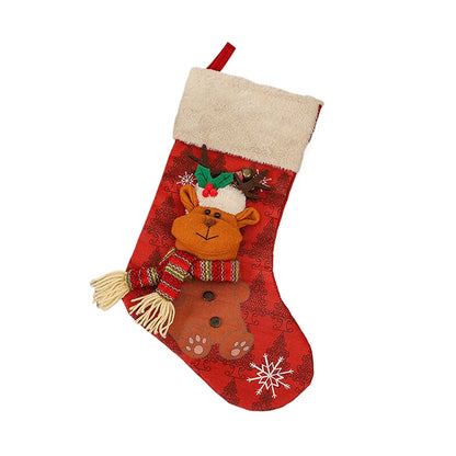 Kerstsok decoratief met 3D kerstmotief – sfeervolle kerstversiering voor het hele gezin