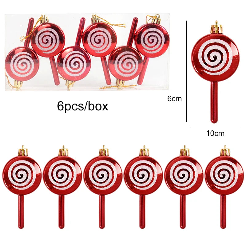 Kerstboom ornament set rood ster sneeuwvlok kerstballen decoratie - 6 stuks