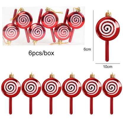 Kerstboom ornament set rood ster sneeuwvlok kerstballen decoratie - 6 stuks