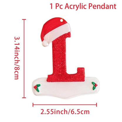 Kersthanger acryl letter decoratie Merry Christmas voor kerstboom