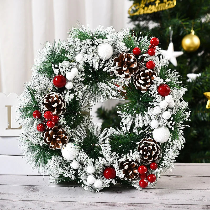 Kerst krans 30CM decoratie voor deur, raam en feestelijke versiering - Style 7