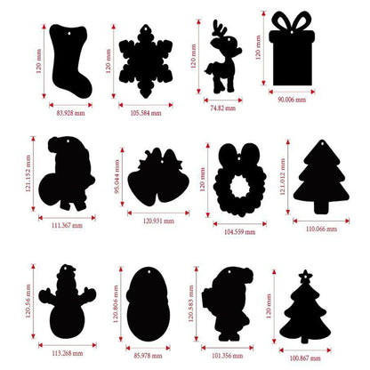 Krastekeningen Kerstset – 12 Magische Regenboog Ornamenten