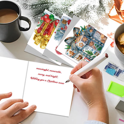Diamond Painting Kerstkaarten set – 12 stuks creatieve wenskaarten
