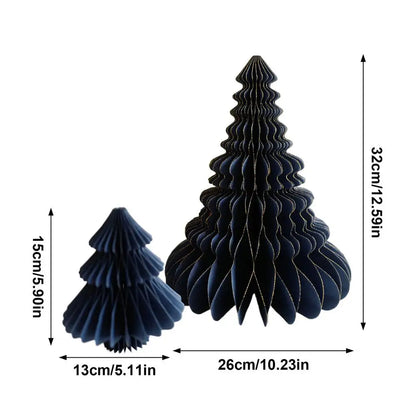 Opvouwbare Kerstboom – Papieren Decoratie Set (Groot & Klein)