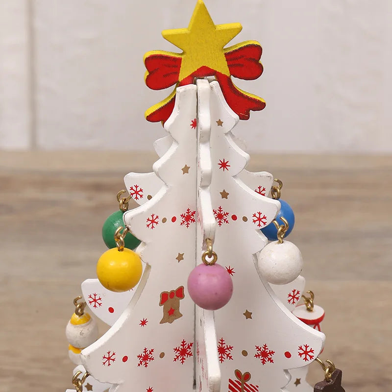 Opvouwbare Kerstboom – Houten DIY Kerstdecoratie voor Kinderen 19x14cm