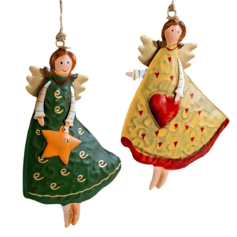Kerst ornament voor Kerstboom - Retro Engel Meisje Decoratie