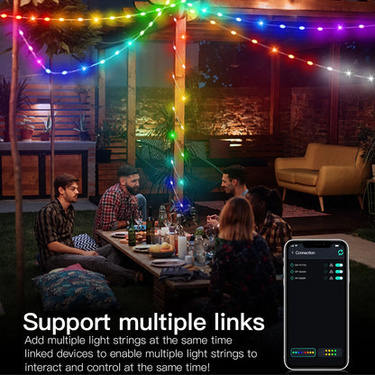Slimme Kerstverlichting met Bluetooth – USB LED Sfeerverlichting RGBIC, IP65 Waterdicht, App Bediening (2M-20M)