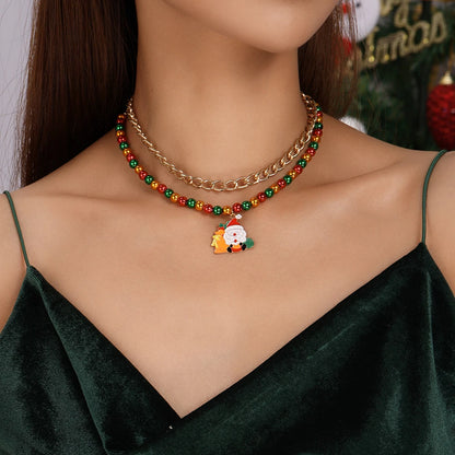 Kerst ketting met kralen – feestelijke choker voor dames en meisjes - diverse varianten