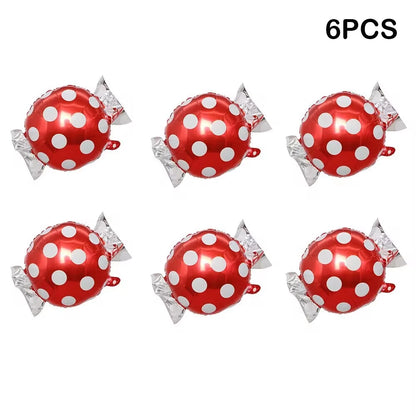 Opblaasbaar Kerst ornament snoepstok en ster decoratie in rood en groen