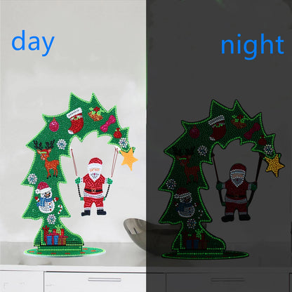 Diamond Painting Tafelornament kerstdecoratie acryl verlichtend kunstwerk - DZ695