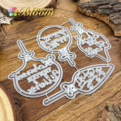 Snijmal Kerstklokken en Tekst voor Scrapbooking en Kaarten Maken